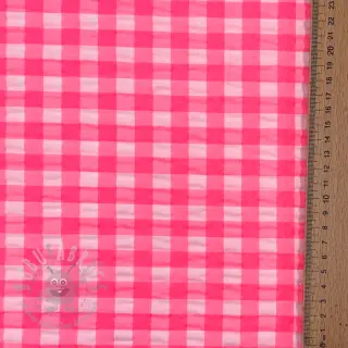 Pamuk YARN DYED NEON BIG Checks pink