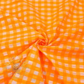 Pamuk YARN DYED NEON BIG Checks orange