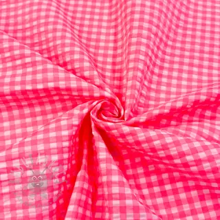 Pamuk YARN DYED NEON SMALL Checks pink