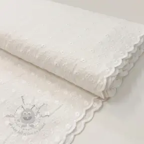 Pamuk EMBROIDERY TWO-SIDE SCALLOP Verena white