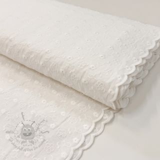 Pamuk EMBROIDERY TWO-SIDE SCALLOP Verena white