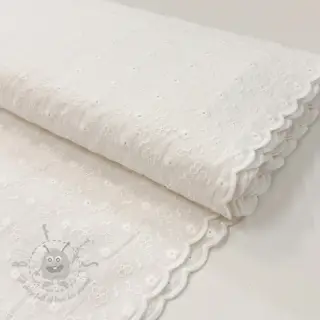 Pamuk EMBROIDERY TWO-SIDE SCALLOP Verena white