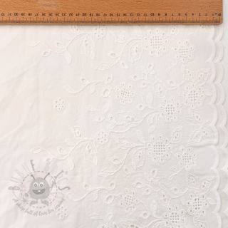 Pamuk VOILE EMBROIDERY ONE-SIDE BORDER white