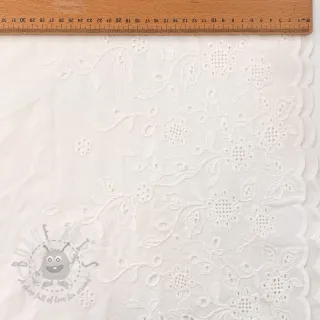 Pamuk VOILE EMBROIDERY ONE-SIDE BORDER white