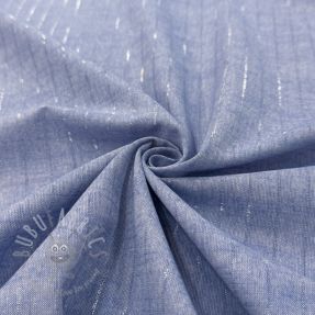 Pamuk YARN DYED Stripes LUREX blue