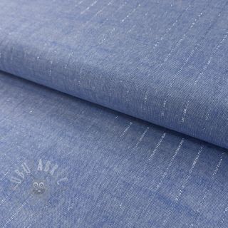 Pamuk YARN DYED Stripes LUREX blue