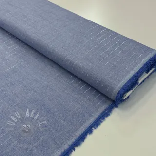 Pamuk YARN DYED Stripes LUREX blue