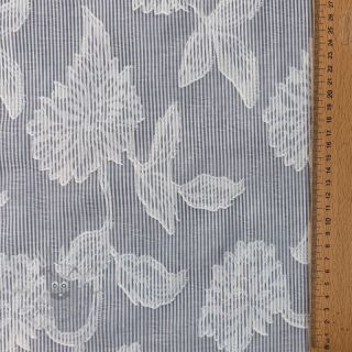 Pamuk YARN DYED Stripes JACQUARD Flowers navy