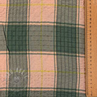 Viskoza CRINKLE Check peach