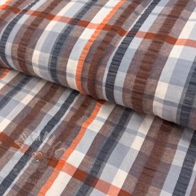 Pamuk SEERSUCKER YARN DYED Checks blue