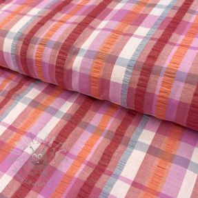 Pamuk SEERSUCKER YARN DYED Checks pink