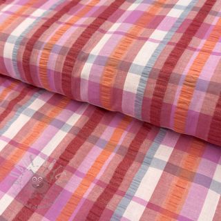 Pamuk SEERSUCKER YARN DYED Checks pink
