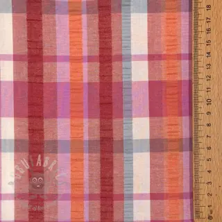 Pamuk SEERSUCKER YARN DYED Checks pink