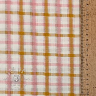 Pamuk SEERSUCKER YARN DYED Checks ecru