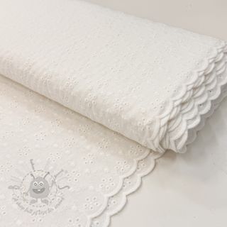 Pamuk EMBROIDERY TWO-SIDE SCALLOP Simi white