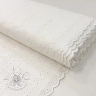 Pamuk EMBROIDERY TWO-SIDE SCALLOP Neo white