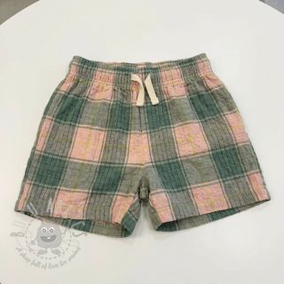 Viskoza CRINKLE Check peach