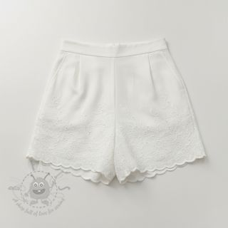 Pamuk VOILE EMBROIDERY ONE-SIDE BORDER white