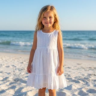 Pamuk EMBROIDERY TWO-SIDE SCALLOP Neo white