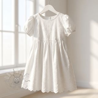 Pamuk EMBROIDERY TWO-SIDE SCALLOP Simi white