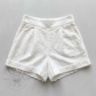 Pamuk EMBROIDERY TWO-SIDE SCALLOP Simi white
