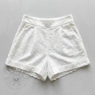 Pamuk EMBROIDERY TWO-SIDE SCALLOP Simi white