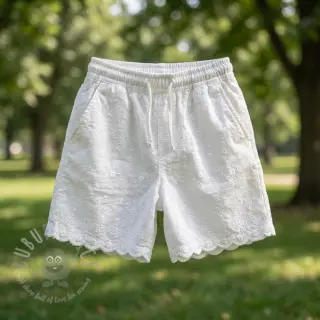 Pamuk EMBROIDERY TWO-SIDE SCALLOP Verena white