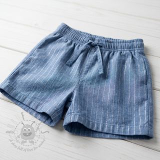 Pamuk YARN DYED Stripes LUREX blue