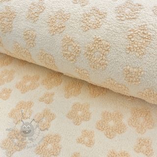 Frotir Knitted flowers ecru