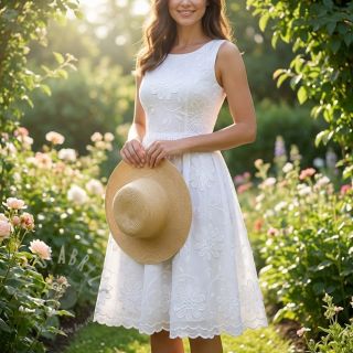 Pamuk EMBROIDERY Bellagio white