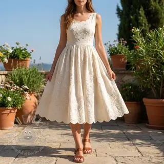 Pamuk EMBROIDERY Bellagio off white