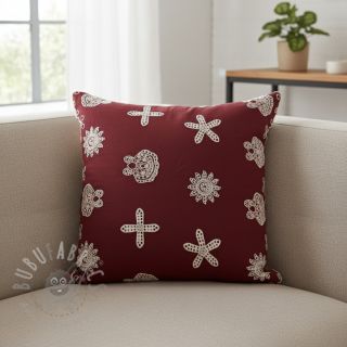 Pamuk EMBROIDERY Sea ornaments bordeaux