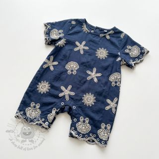 Pamuk EMBROIDERY Sea ornaments navy