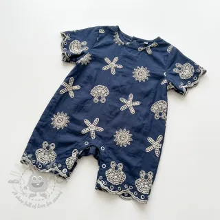 Pamuk EMBROIDERY Sea ornaments navy
