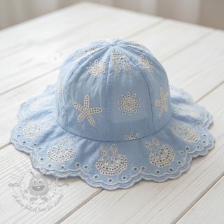 Pamuk EMBROIDERY Sea ornaments light blue