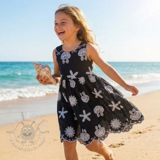 Pamuk EMBROIDERY Sea ornaments black