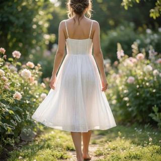 Pamučna tkanina DOBBY Stripe off white
