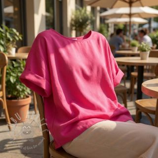 Tkanina od pamuka i viskoze fuchsia