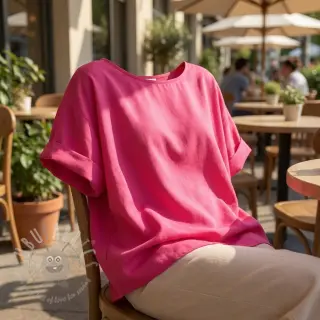 Tkanina od pamuka i viskoze fuchsia