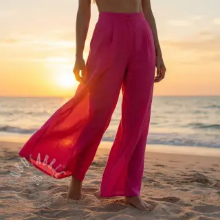 Tkanina od pamuka i viskoze fuchsia