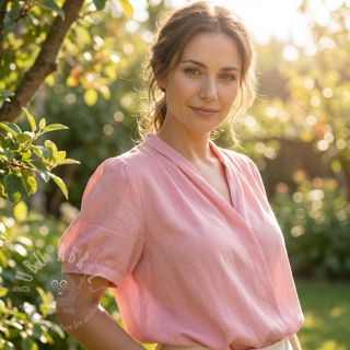 Tkanina od pamuka i viskoze light rose