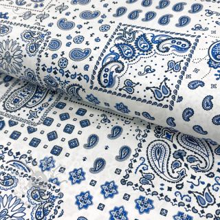 Pamuk Kansas blanc blue
