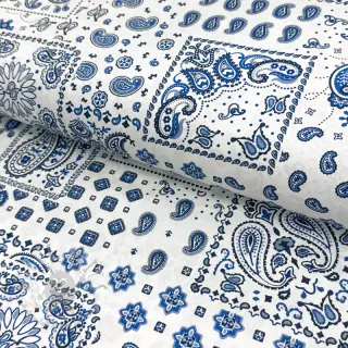 Pamuk Kansas blanc blue
