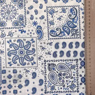 Pamuk Kansas blanc blue