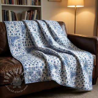 Pamuk Kansas blanc blue