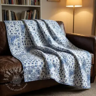 Pamuk Kansas blanc blue