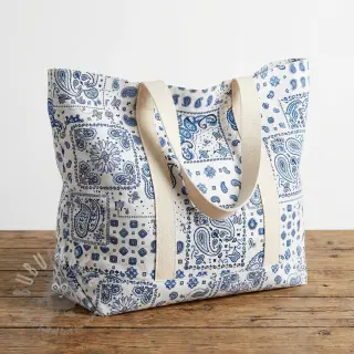 Pamuk Kansas blanc blue