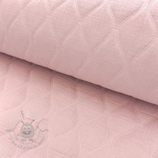 Tetra Tkanina/Muslin QUILT Wave soft rose