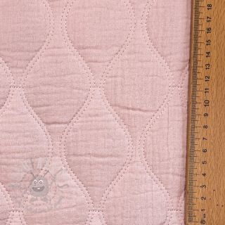 Tetra Tkanina/Muslin QUILT Wave soft rose