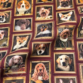 Dekorativna tkanina Dogs golden age digital print